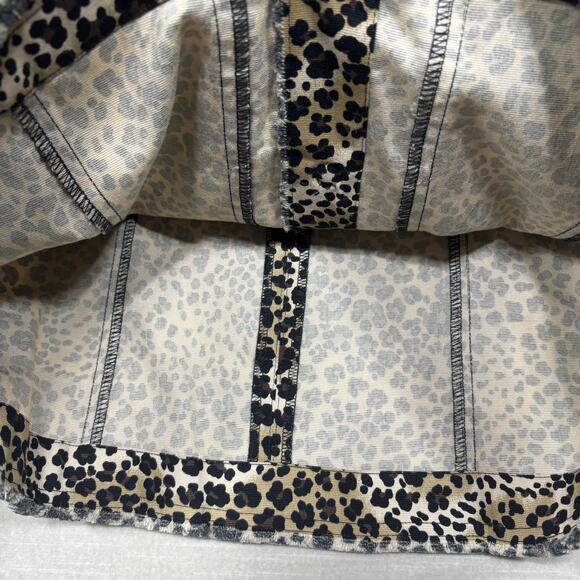 Vtg Laura Ashley Leopard Print Jacket Small Statement Shacket Gems Maximalist - Picture 8 of 8